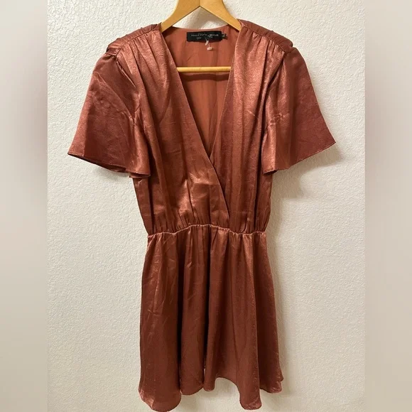 HOUSE OF HARLOW 1960 X REVOLVE Annika Dress in Copper XS Mini Dress - Picture 2 of 7